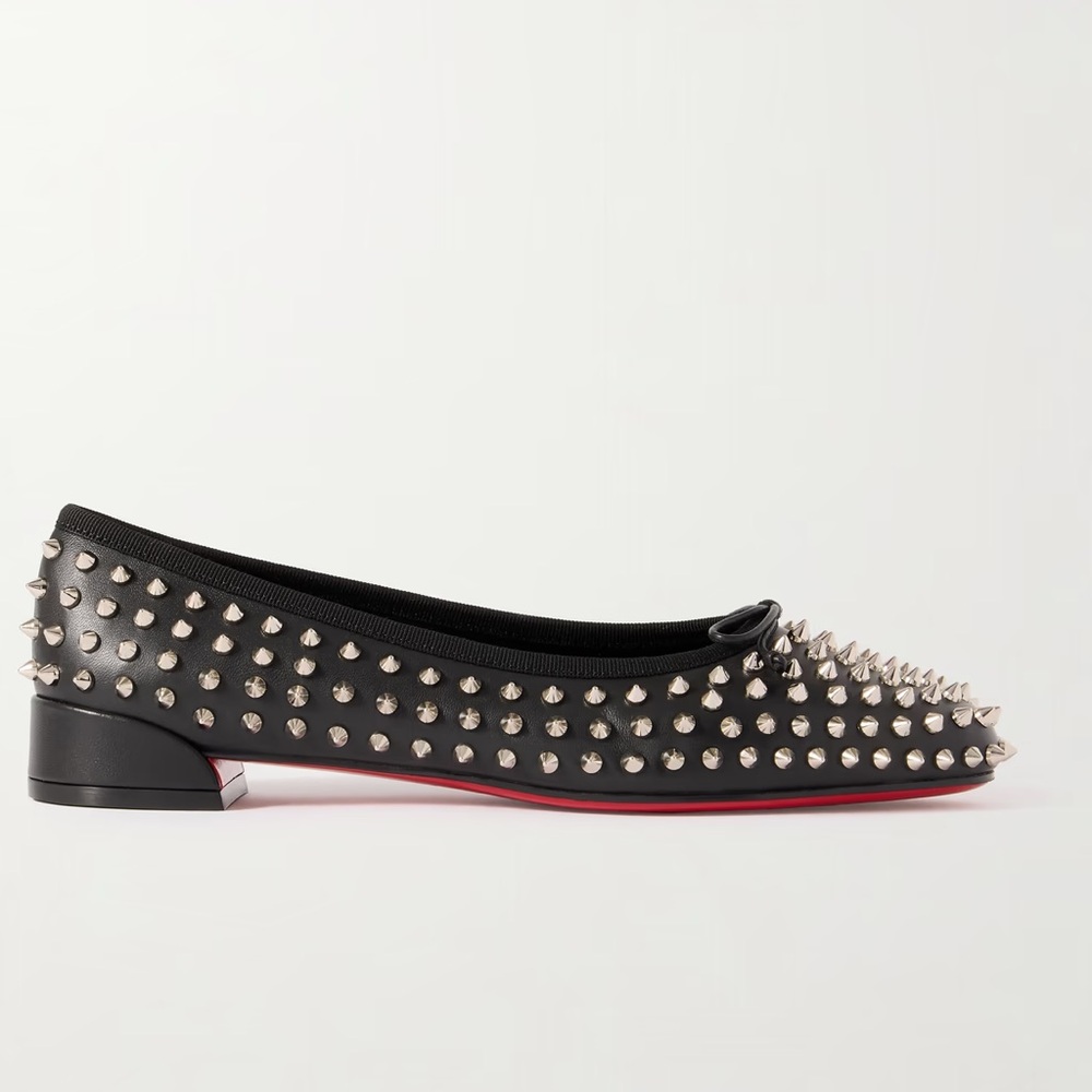Christian Louboutin. Sweetie Jane studded leather ballet flats. NWT. Size 36